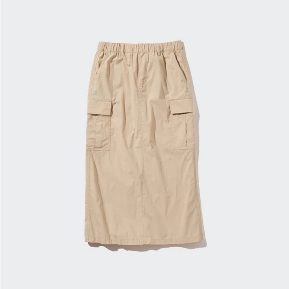 Uniqlo Beige Cargo Maxi Skirt